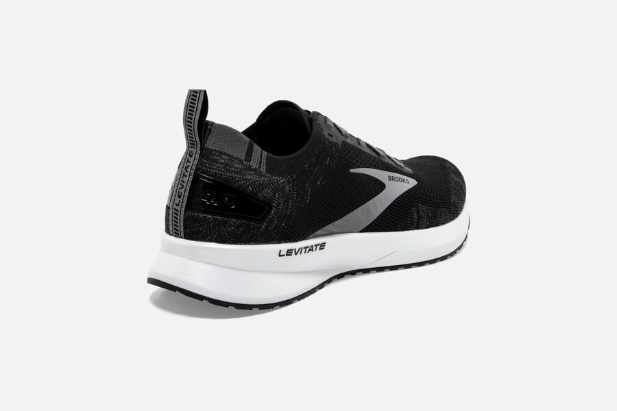 Brooks Running Shoes Womens Black/White - Levitate 4 Road - 6439-HFCQX